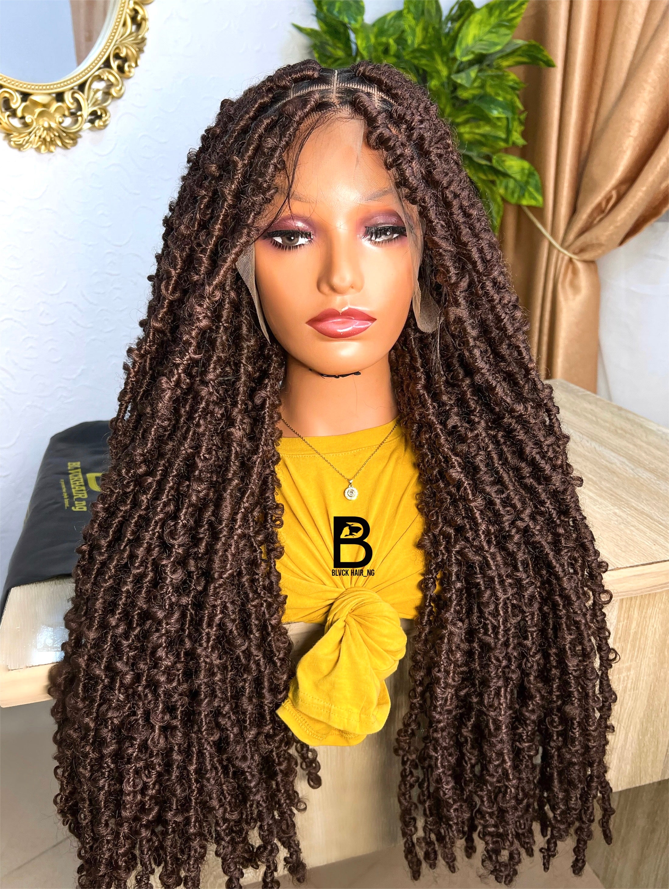 Braid Wigs, Aphrodite Butterfly locs Frontal Wig